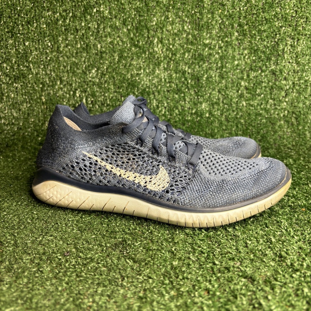 Nike Free RN Flyknit 2018 Running‎ Breathable Athletic Sneakers Blue Womens Sz 8